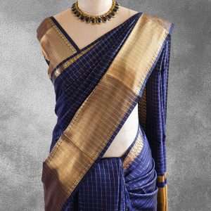 Banarasi Semi Silk Check Saree
