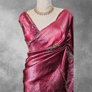Crushed Organza Fancy Saree